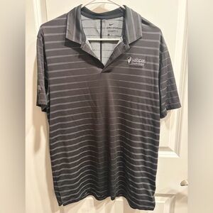 Nike Charcoal Striped Polo Shirt